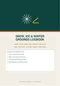 Frostwood Winter Grounds and Snow Maintenance Logbook printable PDF